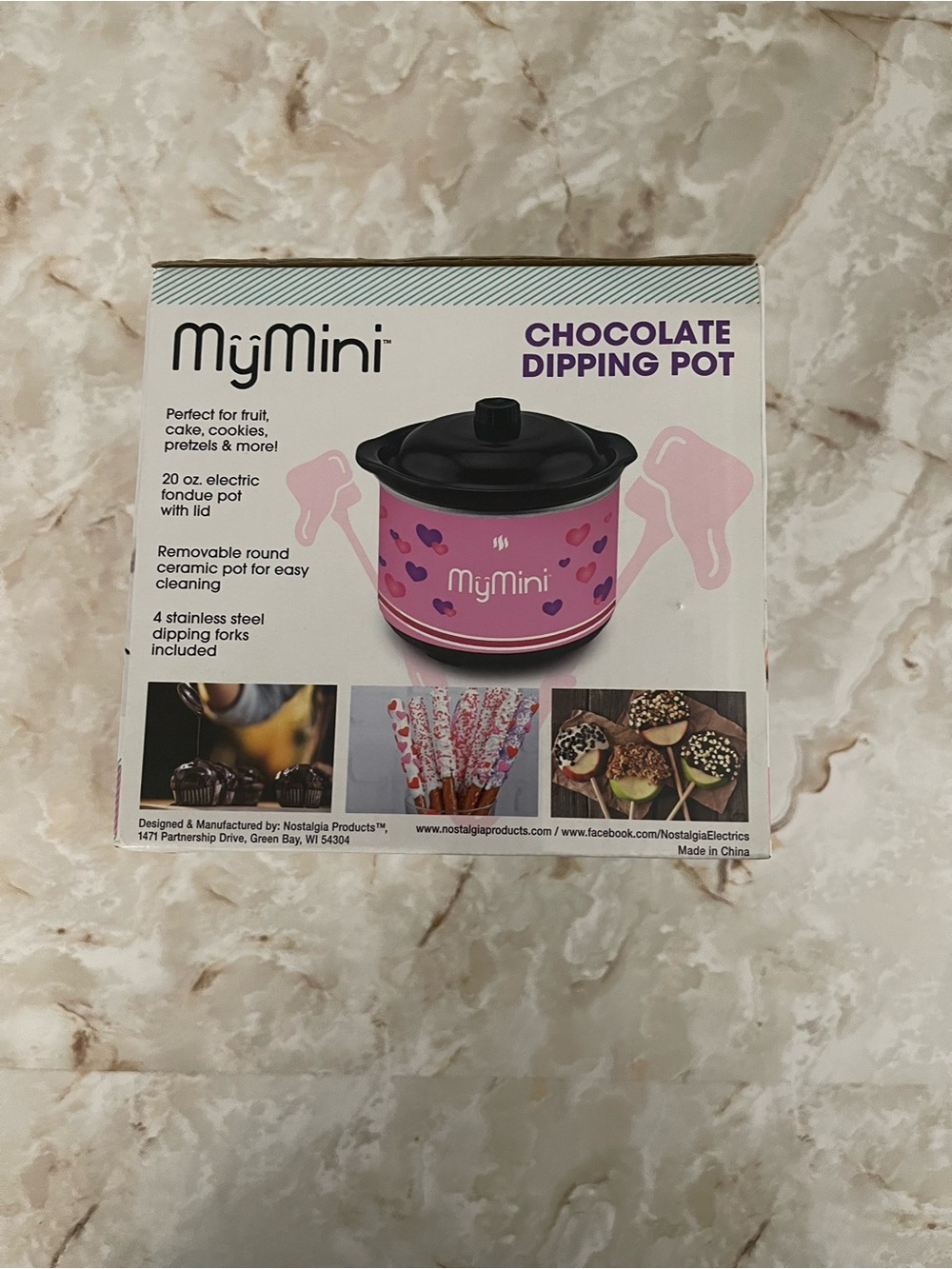MyMini Chocolate Dipping Pot - Pink Hearts - Picture 2 of 9